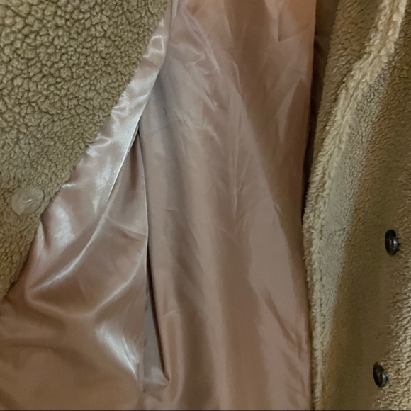 Double Breasted Teddy Coat, Notched Collar, Button Cuff, 2 pockets, Ov… - Picture 12 of 12